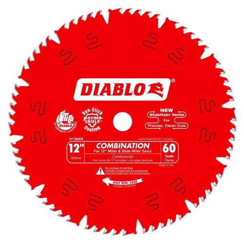 Diablo 12 in. D X 1 in. TiCo Hi-Density Carbide Circular Saw Blade 60 teeth 1 pk