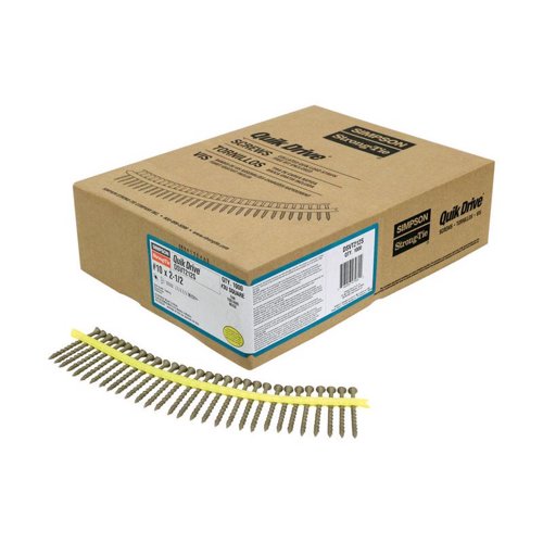 Simpson Strong-Tie Quick Drive No. 10 Sizes X 2-1/2 in. L Tan Star Ribbed Flat Head Deck Screws 1000