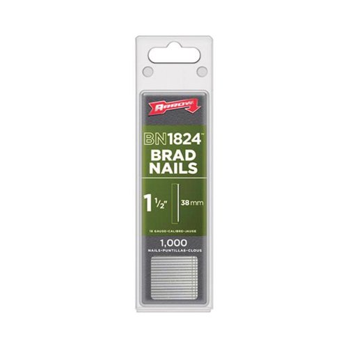 Arrow 1-1/2 in. L X 18 Ga. Straight Strip Galvanized Brad Nails 1,000 pk