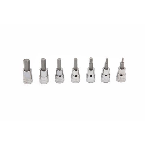 Crescent 3/8 in. X 3/8 in. drive Metric 6 Point Hex Bit Socket Set 7 pc