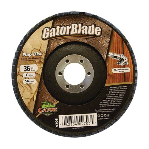 Gator 4 in. D X 5/8 in. Aluminum Oxide Flap Disc 36 Grit 1 pk