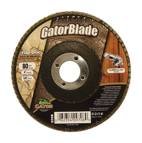 Gator 4 in. D X 5/8 in. Aluminum Oxide Flap Disc 80 Grit 1 pk