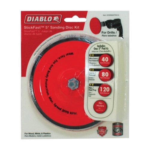 Diablo StickFast 5 in. Ceramic Blend Adhesive Sanding Disc Kit Assorted 6 pk