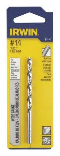 Irwin #14 X 3-3/8 in. L High Speed Steel Wire Gauge Bit Straight Shank 1 pc