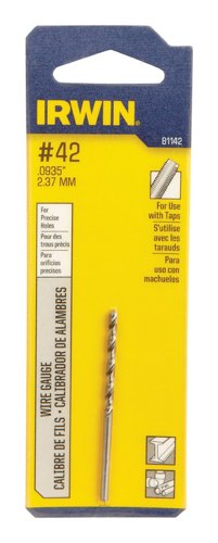 Irwin #42 X 2-1/4 in. L High Speed Steel Wire Gauge Bit Straight Shank 1 pc