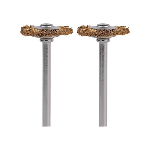 Dremel 3/4 in. X 1.7 in. L Brass Brush 2 pk