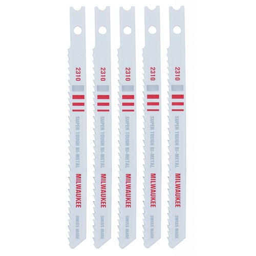 Milwaukee 4 in. Bi-Metal U-Shank Embedded cutting Jig Saw Blade 10 TPI 5 pk