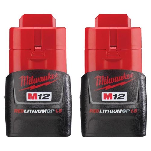 Milwaukee M12 RedLithium CP 1.5 Ah Lithium-Ion Compact Battery Combo Pack 2 pc