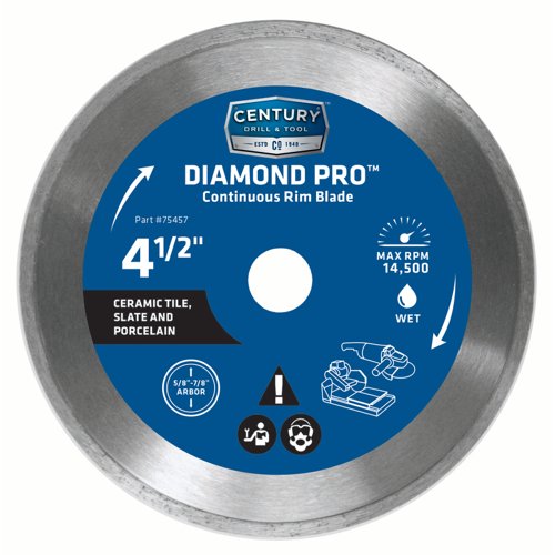 Century Drill & Tool Diamond Pro 4-1/2 in. D X 7/8 in. Continuous Rim Circular Saw Blade 1 pk