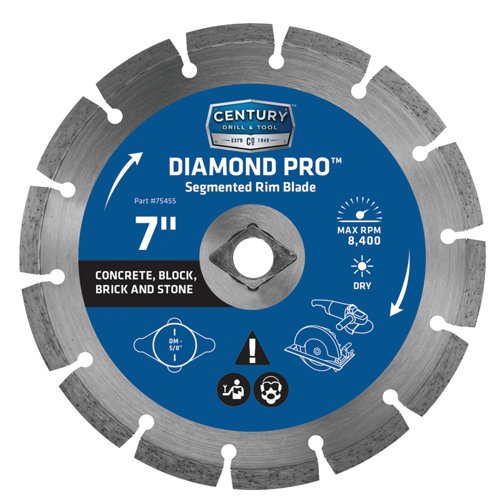 Century Drill & Tool Diamond Pro 7 in. D X 5/8 in. Steel Segmented Rim Diamond Saw Blade 1 pc