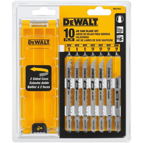 DeWalt 4 in. High Carbon Steel T-Shank Jig Saw Blade Set Assorted TPI 10 pk