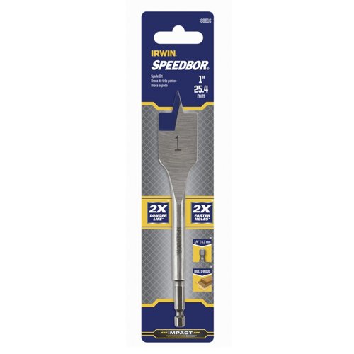 Irwin Speedbor 1 in. X 6 in. L Carbon Steel Wood Boring Bit Hex Shank 1 pc