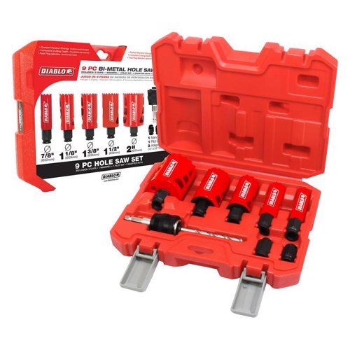 Diablo Snap-Lock Plus Bi-Metal Diablo Mandrel 2-3/8 in. L Hole Saw Kit