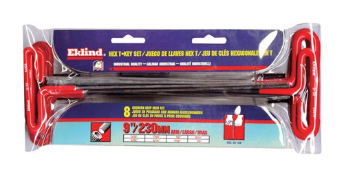 Eklind 3/32 to 1/4 in. SAE T-Handle Hex Key Set 8 pc