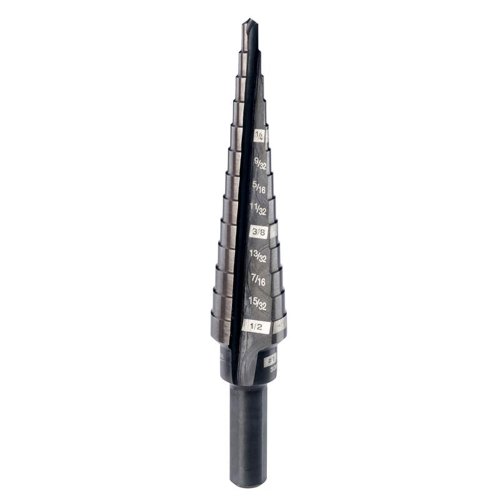 Milwaukee JAM-FREE 1/8 to 1/2 in. X 6 in. L Black Oxide Step Drill Bit 3-Flat Shank 1 pc