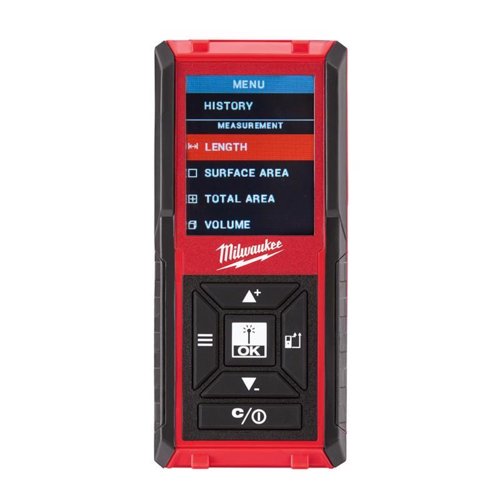 Milwaukee 4.2 in. L X 1.9 in. W Laser Distance Meter 150 ft. Black/Red 1 pc