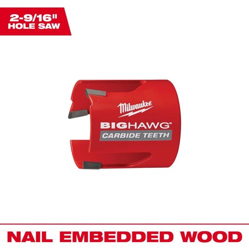 Milwaukee Big Hawg 2-9/16 in. Carbide Tipped 2-7/16 in. L Hole Saw
