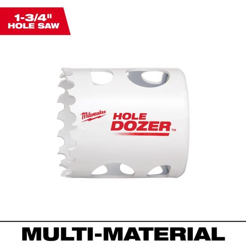 Milwaukee Hole Dozer 1-3/4 in. Bi-Metal 1.9 in. L X 1/4 in. D Hole Saw