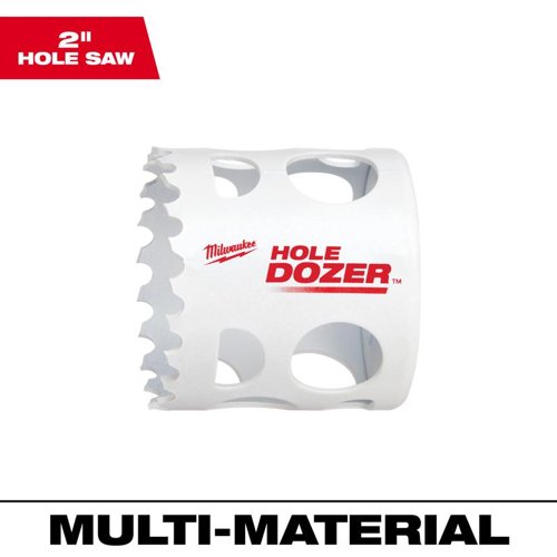 Milwaukee Hole Dozer 2 in. Bi-Metal 1.875 in. L X 7/16 in. D Hole Saw