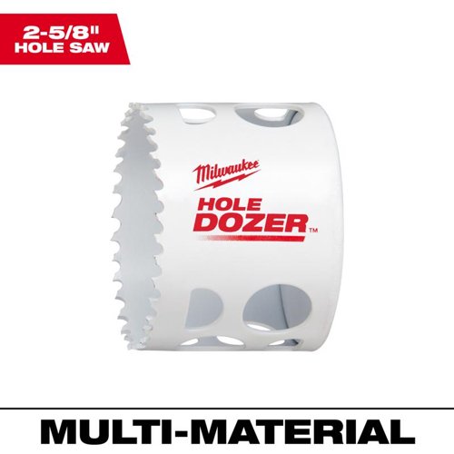 Milwaukee Hole Dozer 2-5/8 in. Bi-Metal 1.9 in. L X 1/4 in. D Hole Saw