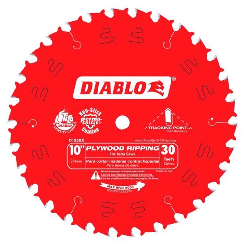Diablo Tracking Point 10 in. D X 5/8 in. TiCo Hi-Density Carbide Ripping Saw Blade 30 teeth 1 pk