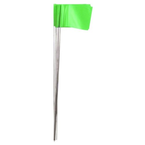 C.H. Hanson 21 in. Fluorescent Lime Marking Flags Polyvinyl 100 pk