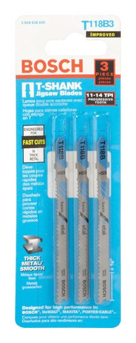 Bosch 3-5/8 in. High Carbon Steel T-Shank Jig Saw Blade 14 TPI 3 pk