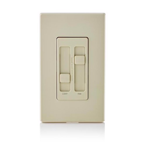 Leviton Decora SureSlide Ivory Fan/LED Dimmer Slide Switch 1 pk