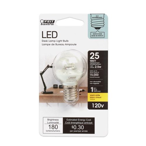 Feit S11 E17 (Intermediate) LED Bulb Bright White 25 Watt Equivalence 1 pk
