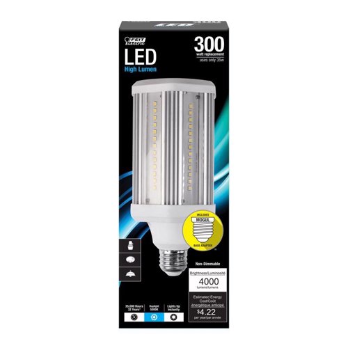 Feit Corn Cob E26 (Medium) LED Bulb Daylight 300 Watt Equivalence 1 pk
