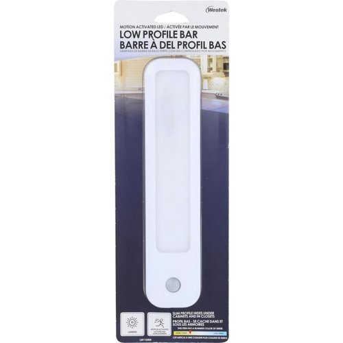 Westek 8.5 in. L White Battery Powered LED Motion Light Bar 95 lm