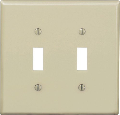 Leviton Ivory 2 gang Nylon Toggle Wall Plate 1 pk