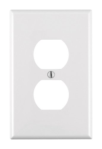 Leviton White 1 gang Nylon Duplex Wall Plate 1 pk