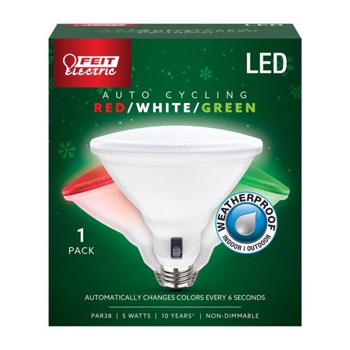 Feit PAR38 E26 (Medium) LED Bulb Color Changing 6 Watt Equivalence 1 pk