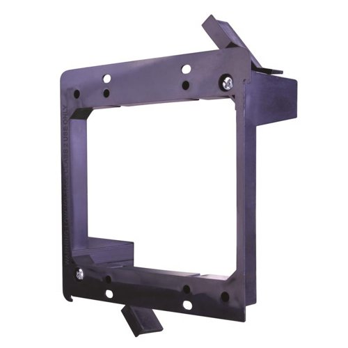 Vanco Old Work Rectangle PVC 2 gang Low Voltage Mounting Bracket Black