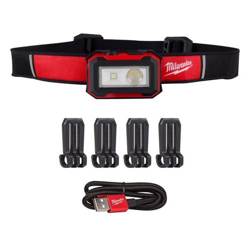 Milwaukee 450 lm Black/Red LED Tactical Head Lamp