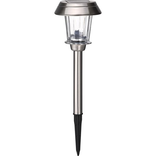 Living Accents Brushed Nickel Solar Powered 0.2 W LED Pathway Light 1 pk