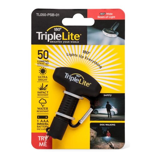 TripleLite 50 lm Black LED Flashlight AAA Battery