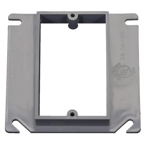 Cantex EZ Box Rectangle PVC 1 gang 4 in. H X 4 in. W Mud Ring
