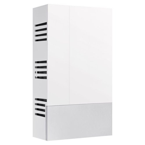 Heath Zenith Hammered White Metal/Plastic Wired and Wireless Door Chime Bell