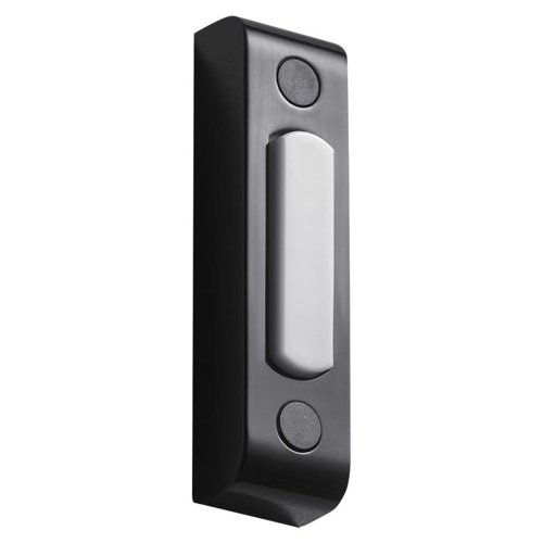 Heath Zenith Black Metal/Plastic Wired Pushbutton Doorbell