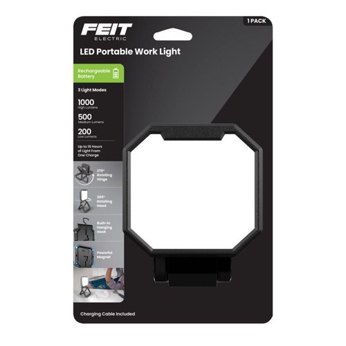 Feit 1000 lm LED Rechargeable Stand (H or Scissor) Folding Worklight