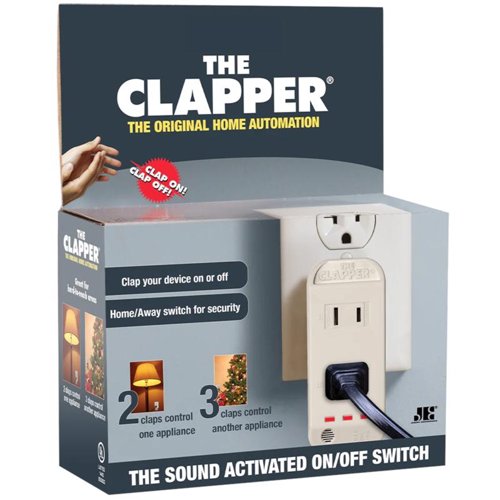 The Clapper 3.3 amps Single Pole Sensor Sound Activated Switch White 1 pk