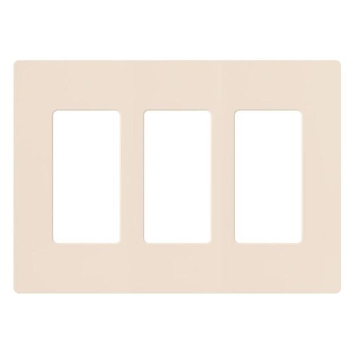 Lutron Claro Gloss Light Almond 3 gang Plastic Decorator Wall Plate 1 pk