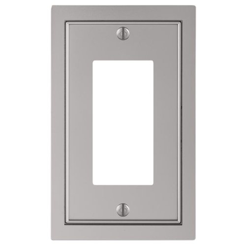 Amerelle Traditional Satin Nickel Silver Zinc Wall Plate 1 pk
