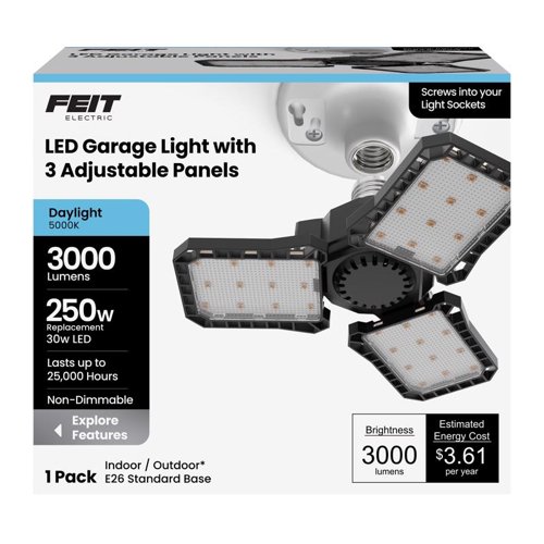 Feit ED28 E26 (Medium) LED Garage Bulb Daylight 250 Watt Equivalence 1 pk