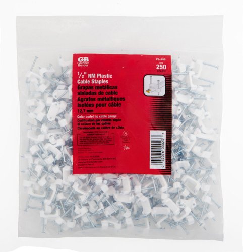 Gardner Bender 1/2 in. W Plastic Insulated Cable Staple 250 pk