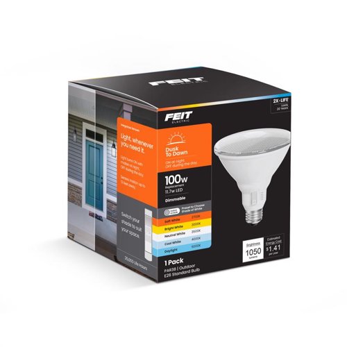 Feit PAR38 E26 (Medium) LED Bulb Color Changing 100 Watt Equivalence 1 pk