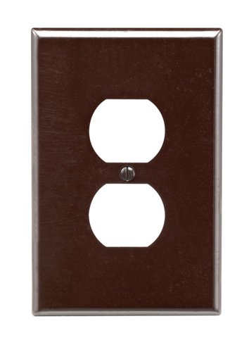 Leviton Brown 1 gang Thermoset Plastic Duplex Wall Plate 1 pk