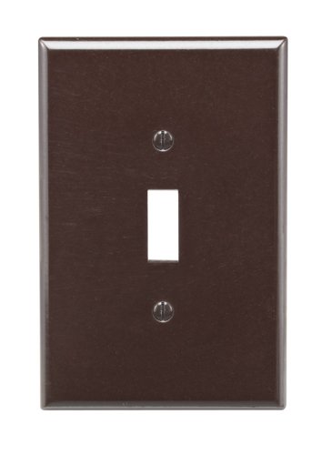 Leviton Brown 1 gang Thermoset Plastic Toggle Wall Plate 1 pk